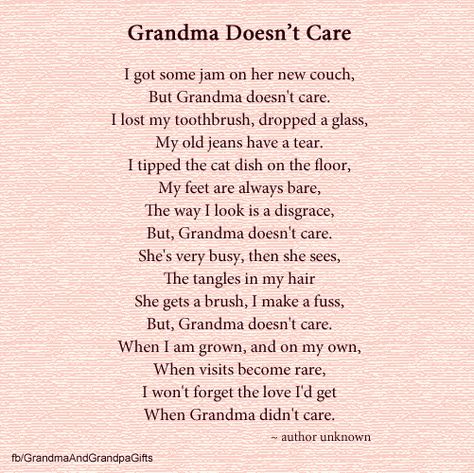 #Grandma doesn't care. #poem #grandmothers Grandma Poem, Grandmother Quotes, Happy Grandparents Day, Grandparents Quotes, Cousin Quotes, Sewing Spaces, Grandma Quotes, Grandparents Day Gifts, Sewing Machine Cover