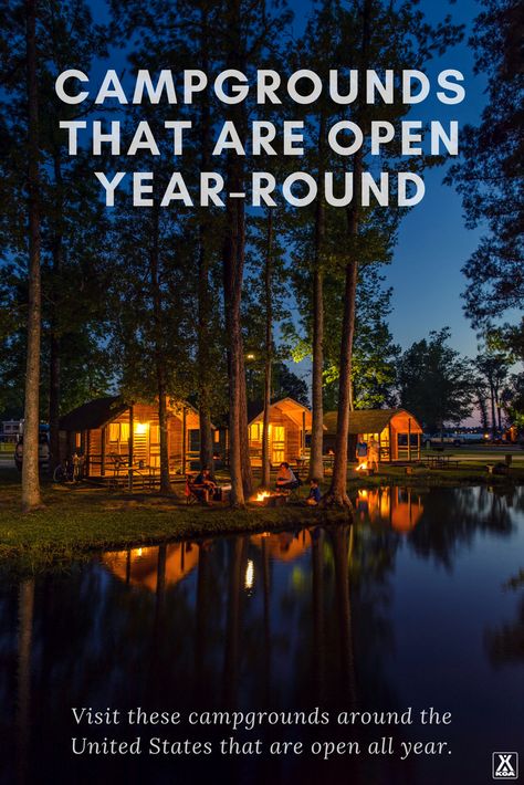 KOA Campgrounds Open All Year Round | KOA Camping Blog Campground Business, Michigan Campgrounds, Florida Campgrounds, Koa Camping, Koa Campgrounds, Cozy Camping, Tent Site, Camping Places, Camping Destinations