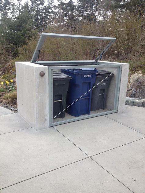 Architectural — Formed Objects Trash Cover Outdoor, Trash Cans Outdoor, Garbage Can Storage Outdoor, Dumpster Enclosure, Garbage Enclosure, Outdoor Garbage Storage, Garbage Can Shed, Hide Trash Cans, Garbage Can Storage