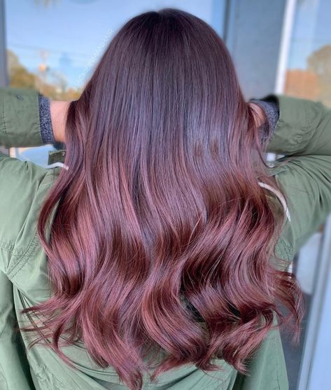 Cherry Brown Hair, Black Cherry Hair Color, Cherry Cola Hair, Black Cherry Hair, Cherry Hair Colors, Plum Hair, Black Hair Balayage, Wine Hair, Cherry Hair