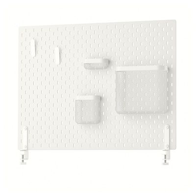 White Pegboard, Ikea Skadis, Shelf Hooks, Ikea Finds, Ikea Desk, Future Room, Diy Desk, Wall Organization, Wall Storage