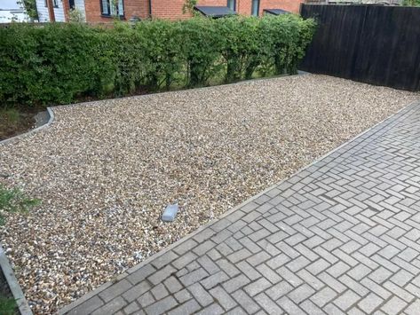 Widen Driveway With Gravel, Gravel Driveway Extension, Gravel And Paver Driveway, Gravel Driveway Ideas Cheap, Driveway Extension Ideas, Driveway Pavers Extension, Bushes Landscaping, Driveway Extension, Driveway Ideas Cheap