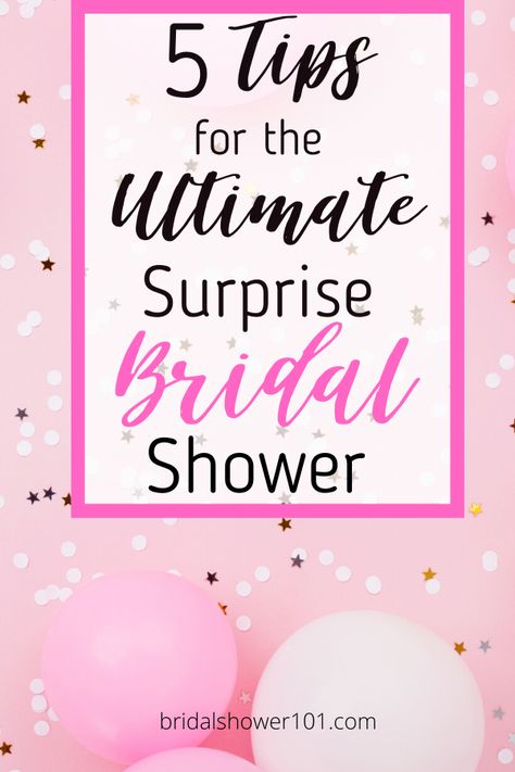 Want to surprise the bride buy showering her with gifts? Here are some valuable tips for hosting a surprise bridal shower. Using these tips could make the ultimate bridal shower experience. Some of the tips include having the bridal shower at a venue and stating that it's a surprise on the bridal shower invitations. You could even get the groom involved! See more ideas for hosing the perfect surprise bridal shower.  #bridalshower #bridalshowerideas #surprisebridalshower Surprise Bridal Shower Invitations, Bride Surprise Ideas, Surprise Bridal Shower Ideas, Bridal Shower Quotes, Night Before Wedding, Shower Tower, Bridal Shower Planning, Future Bride, Bridal Shower Party