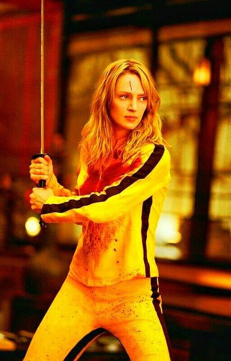 Uma Thurman Kill Bill, Kill Bill Costume, Kill Bill Movie, Kill Bill Vol 1, Quentin Tarantino Movies, Emma Peel, Septième Art, Uma Thurman, Halloween Costume Outfits