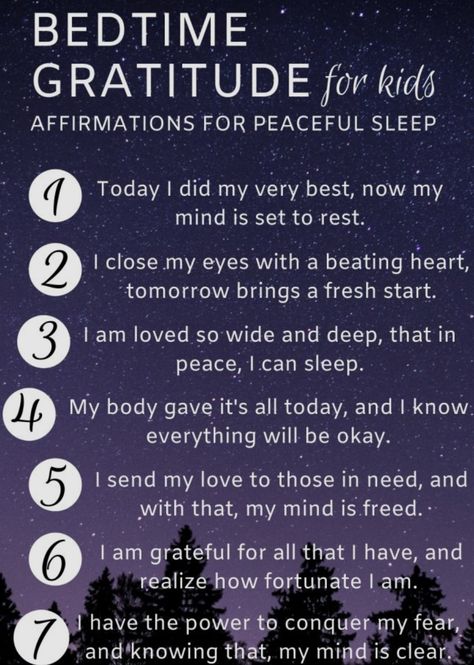 Daily Affirmations For Kids, Bedtime Affirmations, Raising Kids Quotes, Mindset Affirmations, Positive Affirmations For Kids, Affirmations For Kids, Gratitude Affirmations, Daily Positive Affirmations, Sleeping Habits