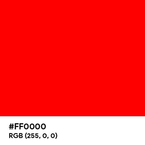 Red color hex code is #FF0000 Red Color Hex Code, Red Color Hex, Shades Of Red Color, Split Complementary Colors, Rgb Color Wheel, Rainbow Palette, Web Colors, Pastel Red, Red Web