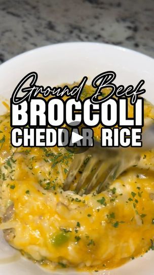 217K views · 11K reactions | Ground Beef Broccoli Cheddar Rice 🥘

#BroccoliCheddarRice #Casserole #chickendinnerideas  #groundbeef #groundbeefrecipe #beef #easydinner #dinnerideas #easydinnerideas #30minutemeals #weeknightmeals #cookwithme #WeBougieLike #ItsSoGoodYall | Britney | victim0fbeauty · Original audio Broccoli Cheddar Rice Casserole, Broccoli Cheddar Rice, Cheddar Rice, Beans Recipe Crockpot, Ground Beef And Broccoli, Beef Broccoli, Food Cart Design, Ground Beef Casserole, Homemade Burgers