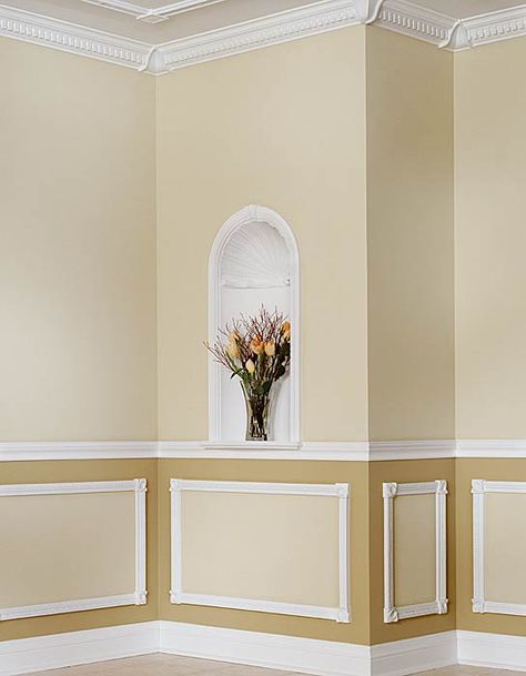 Wall Trim Ideas, Molding Detail, Trim Wall, Molding Ideas, Wainscoting Styles, Decorative Molding, Wall Color Combination, Trim Ideas, Living Room Wall Color