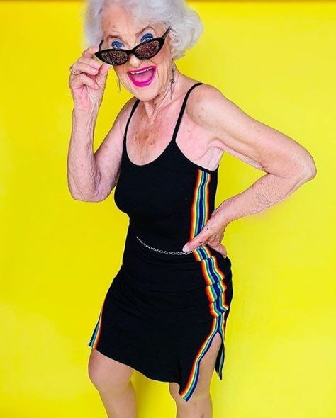 Baddie Winkle, Slay Fashion, 70 Year Old Women, Eclectic Outfits, Old Granny, Golden Years, Pride Month, Beauty Collection, Your Man