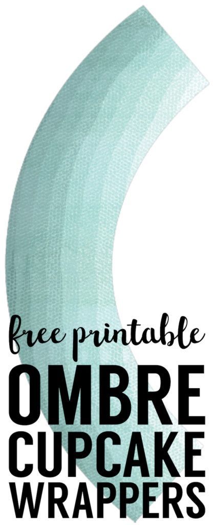 Free Printable Cupcake Wrapper Template {Ombre}. Free printable cupcake wrapper for a DIY aqua wedding, bridal shower, baby shower, or birthday party. Cupcake Wrappers Template, Dollar Tree Storage Bins, Summer Kids Party, Dollar Tree Storage, Twin Birthday Parties, Dinner Party Decorations, Diy Hanging Shelves, Cupcake Wrapper, Trail Design