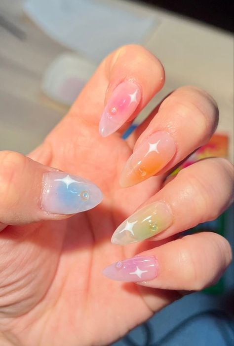 Spring House, Nails Green, Summery Nails, Vibrant Nails, Pink Nail Art, Nails Almond, Nails Black, Nagel Inspo, Rainbow Nails