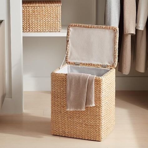 Bathroom Hampers, Tall Storage Baskets, Mark Sikes, Laundry Basket With Lid, Storage Baskets With Lids, Belly Basket, Lidded Baskets, Clothes Hamper, Bottle Design Packaging