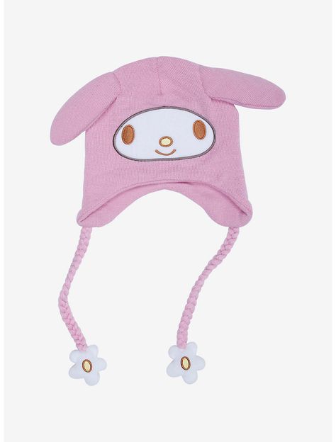 My Melody Tassel Beanie My Melody Beanie, Tassel Beanie, Kuromi Outfit, Dark Lyrics, Blue Bucket Hat, Plush Flower, Y2k Hello Kitty, Sanrio Accessories, Cat Stockings