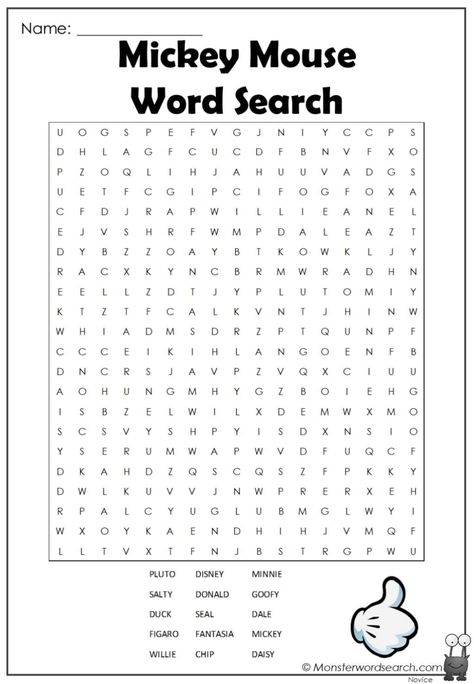 Mickey Mouse Word Search- Monster Word Search Sonic Word Search, Mickey Mouse Worksheets, Mickey Mouse Activities For Kids, Mickey Mouse Activities, Disney Worksheets, Disney Word Search, Letras Disney, Printable Mickey Mouse, Kids Word Search