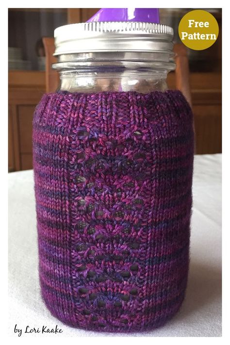 Mason Har, Mason Jar Cozy, Quart Size Mason Jars, Cozy Pattern, Easy Candles, Cozy Candles, Cozy Knit, Sweater Knitting Patterns, Jar Crafts