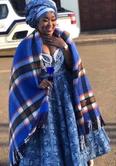 Sotho Traditional Attire Women, Sotho Bride, Tswana Traditional Attire For Women, Tswana Culture, Setswana Traditional Attire, Tswana Bride, Sotho Culture, Ruracio Dresses, Lobola Outfits Woman Dresses