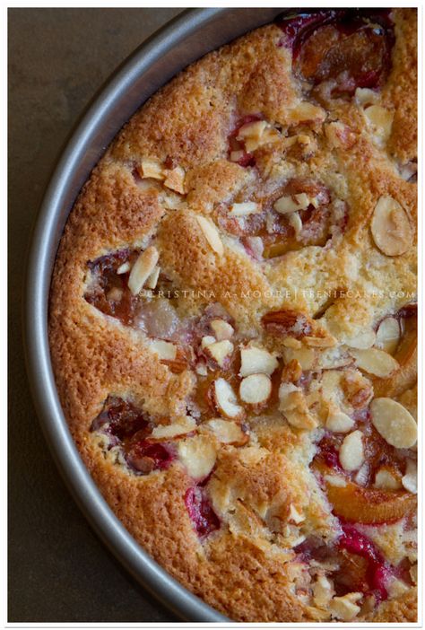 Plum Dessert, Gardening Journal, Edible Gardening, Plum Recipes, Almond Cake Recipe, Dessert Aux Fruits, Rustic Italian, Plum Cake, Almond Cake