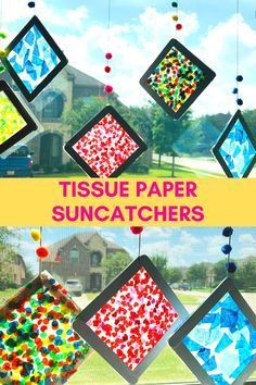 Paper Sun Catchers, School Age Crafts, Paper Sun, Sun Crafts, Summer Arts And Crafts, Tissue Paper Crafts, Window Crafts, Summer Camp Crafts, Suncatcher Craft