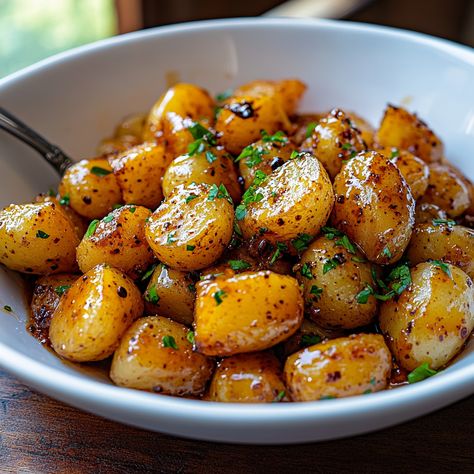 Mustard Roasted Potatoes, Mustard Potatoes, Honey Mustard Recipes, Tasty Recipe, Sweet Notes, Roasted Potatoes, Honey Mustard, Gluten Free Vegetarian, Family Gathering