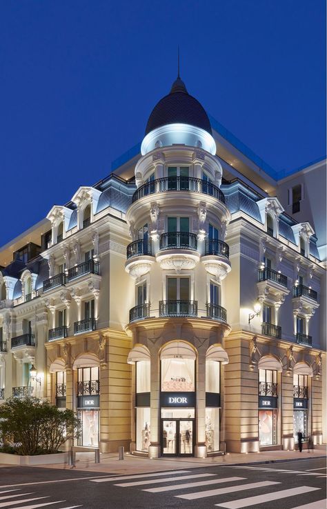 CHRISTIAN DIOR NEW BOUTIQUE IN MONACO Dior Building, Dior House, Boutique Building, House Of Chanel, England House, Majestic Hotel, Classical Building, Lower Hutt, Dior Boutique