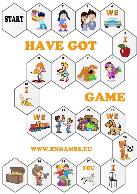 Have got - board game - Games to learn English | Games to learn English English Games For Kids, Board Game For Kids, Soccer Legends, Book Illustration Layout, Grammar Games, Spin The Wheel, English Teaching Materials, Teaching Game, To Learn English