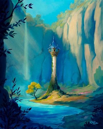 Disney Films Art Collection – Rob Kaz Art Disney Landscape, Tower Painting, Disney Fine Art, Disney Artists, Environment Art, Disney Artwork, Sunflower Painting, Oil Painters, Artistic Inspiration