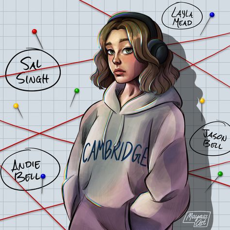 Digital drawing of Pip Fitz Amobi from the popular booktok book A Good GIrls Guide to Murder fanart aesthetic agggtm Enid From Wednesday, Writer Aesthetic Girl, Book Writer Aesthetic, Writer Aesthetic, Book Writer, Aesthetic Girl, So Excited