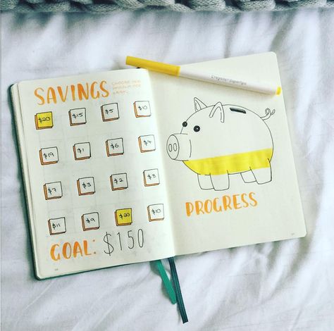 Money Saving Journal, Saving Bullet Journal, Saving Tracker Bullet Journal, Money Bullet Journal, Cute Savings Tracker, Savings Tracker Bullet Journal, Journal Savings Tracker, Bullet Journal Savings Tracker, Bullet Journal Savings