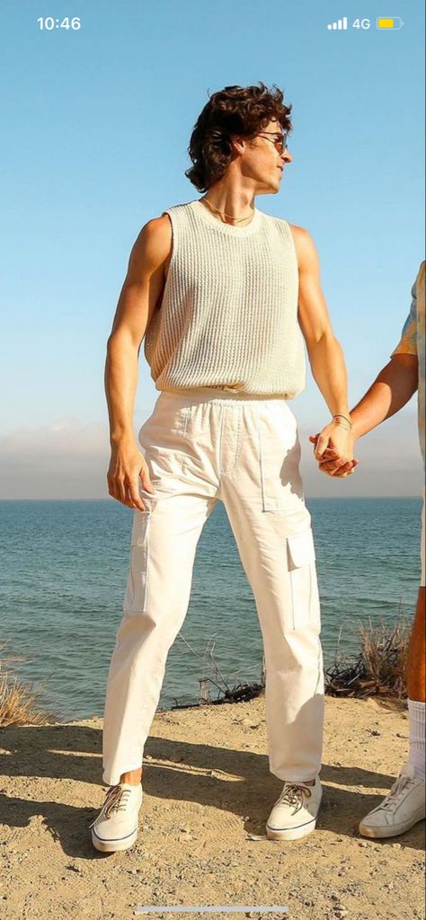 Greek Style Outfit Men, Greece Outfit Ideas For Men, Mens Greece Fashion, Mens Fashion Greece Summer, Greece Outfits For Men, Greek Vacation Outfit Men, Florida Fashion Men, Beachwear Men Outfit, Greece Fashion Men