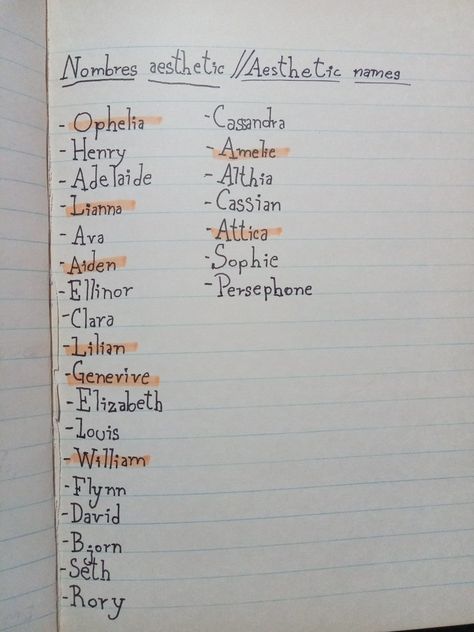 Gothic Names, Aesthetic Names, Pretty Names, 18th Century