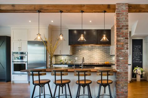 Industrial Kitchen in Washington, DC - Jennifer Gilmer Kitchen & Bath Pinterest Kitchen, Kitchen Decor Styles, Industrial Kitchen Design, Industrial Home Design, Kitchen Tiles Design, Industrial Style Kitchen, Industrial Interior Design, Design Remodel, Kitchen And Bath Design