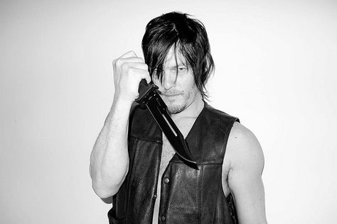 Norman Reedus Terry Richardson Photos, Holding Knife, Walking Dead Daryl, Dead Zombie, Terry Richardson, Fear The Walking Dead, Stuff And Thangs, What Do You Mean, Daryl Dixon