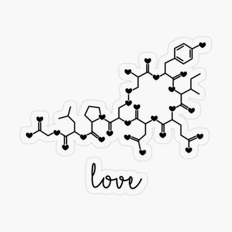 Get my art printed on awesome products. Support me at Redbubble #RBandME: https://www.redbubble.com/i/sticker/Oxytocin-Love-Molecule-by-ScienceCorner/161645592.O9UDB?asc=u Love Molecule, Molecule Art, Plastic Stickers, Transparent Stickers, Life Is Beautiful, Dad Hats, Sticker Design, Life Is, My Art