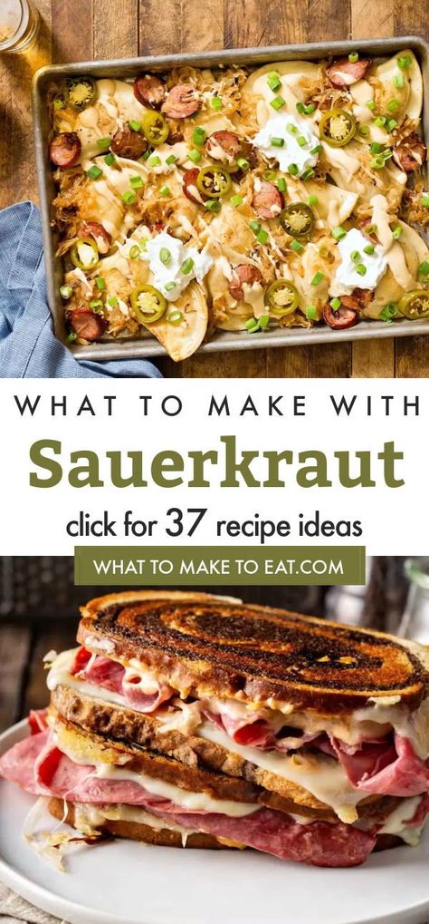 Things To Do With Sauerkraut, Recipe Using Sauerkraut, Sauerkraut Burger Recipes, Sauerkraut Meal Ideas, Uses For Sauerkraut, Saurkraut Recipes Using, Meals With Sourkrout, Sauerkraut Dinner Recipes, What To Make With Sauerkraut