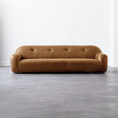 Modern Sofas, Couches and Loveseats | CB2 Leather Tufted Sofa, Cognac Leather Sofa, Leather Daybed, Contemporary Couches, Wool Sofa, Blue Velvet Sofa, Modern Leather Sofa, Black Leather Sofas, Brown Leather Sofa