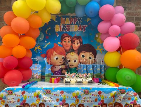 Cocomelon House Party Ideas, Cocomelon Decoration Ideas, Cocomelon Birthday Decorations, Cocomelon Party Ideas, Cocomelon 2, Birthday Party Photo Backdrop, Cocomelon Birthday Party, Cartoon Watermelon, World Cartoon