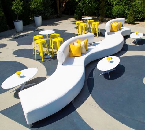 Haldi Guest Seating, Event Lounge Furniture, Outdoor Event Lounge Seating, White Lounge Set, Wedding Cocktail Hour Seating Lounge Furniture, Yellow Velvet Chaise Lounge, Yellow Centerpieces, Gold Furniture, Reception Seating