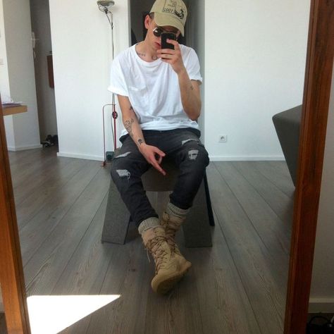 Nike Sfb Boots Outfit, Army Boots Outfit, Nike Sfb Boots, Runway Fashion Looks, Nike Sfb, Outfit Botas, Mens Lace Up Boots, Techwear Fashion, Mens Outfit Inspiration