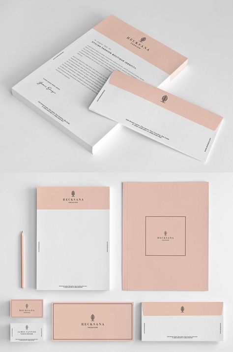 Stationery Set Design Identity Branding, Business Stationery Set, Stationary Design Inspiration, Stationery Set Design, Stationary Branding, Corporate Stationery, Business Cards Layout, Business Stationary, Invoice Design