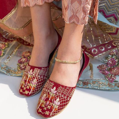 Pakistani Shoes, Mule Shoe, Boho Chic, Ruby, Slippers, Gold, Instagram