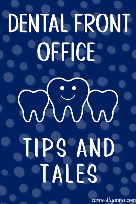 Check out practical tips, training tools, and interesting anecdotes about working in the dental front office! Dental Front Desk Outfits, Dental Assistant Tips And Tricks, Dental Office Organization Ideas, Dental Front Office, Dental Office Manager Tips, Dental Terminology, Dental Office Manager, Dental Office Management, Dental Receptionist