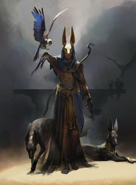 Golden Jackal, Golden Wolf, Greek Name, The Art Showcase, Ancient Egyptian Deities, Egypt Concept Art, Art Showcase, Super Powers Art, Ancient Egypt Art