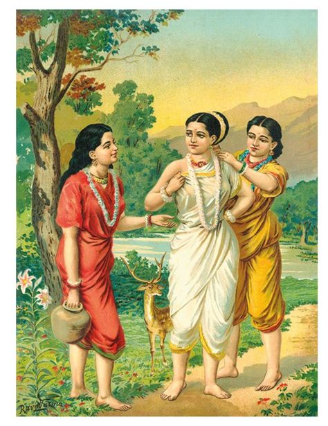 Ravivarma Paintings, Ravi Varma, Raja Ravi Varma, Indian Literature, Indian Painting, Indian Prints, Indian Artist, Indian Paintings, Indian Art Paintings