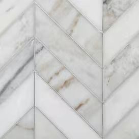 Bianco Orion Chevron Marble Polished Mosaic Earth Tone Tile, Bianco Orion, Stone Tile Bathroom, Basket Weave Tile, Marble Herringbone, Chevron Tile, Tile Spacers, Tile Cleaners, Marble Polishing