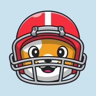 Cute Head Cat Wearing Rugby Helmet Cartoon T-Shirt Rugby Helmet, Cat Helmet, Rugby Sport, Cartoon T Shirt, Cat Character, Blue Fits, Cartoon T Shirts, Cartoon Cat, Kids Magnets