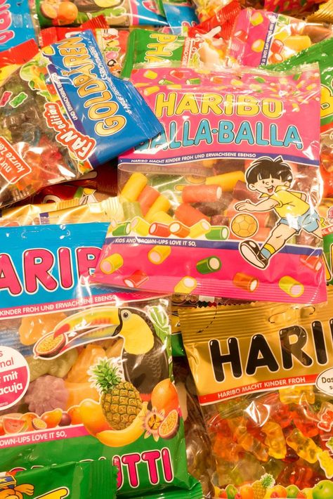 Haribo Gummy Bears Aesthetic, Haribo Jelibon Story, Haribo Aesthetic, Candies Aesthetic, German Snacks, Haribo Gummy Bears, Gummy Sweets, Gummy Candies, Gummy Bear Candy