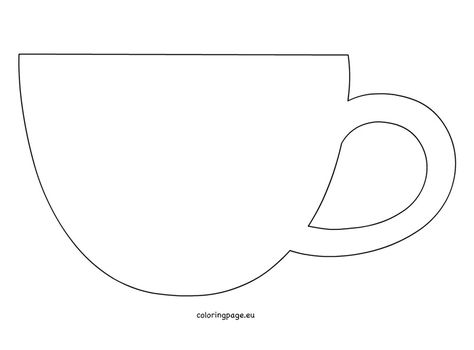 Coffee cup template Coffee Mug Templates Free Printable, Coffee Cup Stained Glass Patterns, Coffee Mug Printable Template, Coffee Mug Template Free Printable, Printable Coffee Cup Template, Tea Cup Template Free Printable, Coffee Cup Template Free Printable, Coffee Mug Outline, Teacup Outline