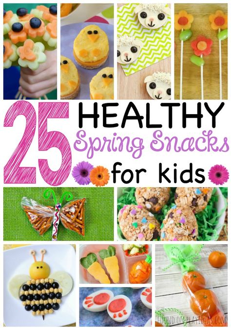 25 Healthy Spring Snacks For Kids Healthy Spring Snacks, Spring Snacks For Kids, Healthy Easter Snacks, Class Snacks, Spring Snacks, Classroom Snacks, Theme Snack, Healthy School Snacks, Kreative Snacks