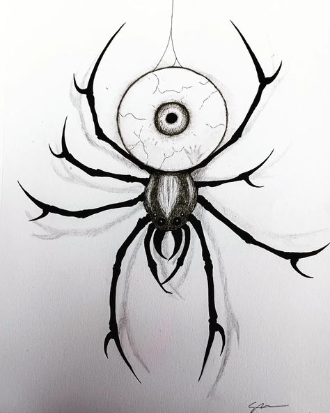 Spiders Coming Out Of Eyes Drawing, Arachne Drawing, Eye Art, Spiders, Moose Art, Humanoid Sketch, Tattoos, Drawings, Animals