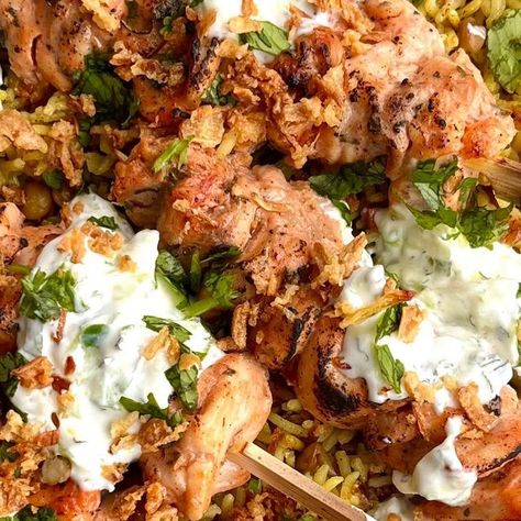 Gemma Sokol on Instagram: "#ad Lebanese Chicken Shish Tawook with rice & salad! 🌱🥗 Cooking With the Stars may be over – but that doesn’t mean we can’t cook up any more delicious M&S exclusive recipes from the show. Did you watch on Tuesday? I won’t say any spoilers in case you’ll be watching on catch up, but I genuinely was so excited when they announced the winner. They did so well this season! If you’re ready to be the star of your own kitchen, head over to the M&S recipe page to keep cookin Shish Tawook, Lebanese Chicken, Recipe Page, Rice Salad, The Winner, So Excited, Rice, Salad, Chicken